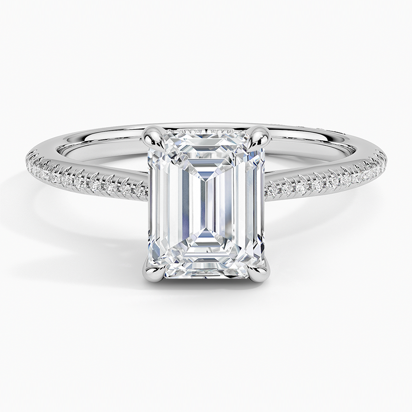 2.25 Karat Emerald Hidden Halo Tasarım Tektaş Laboratuvar Pırlanta Yüzük - Torino