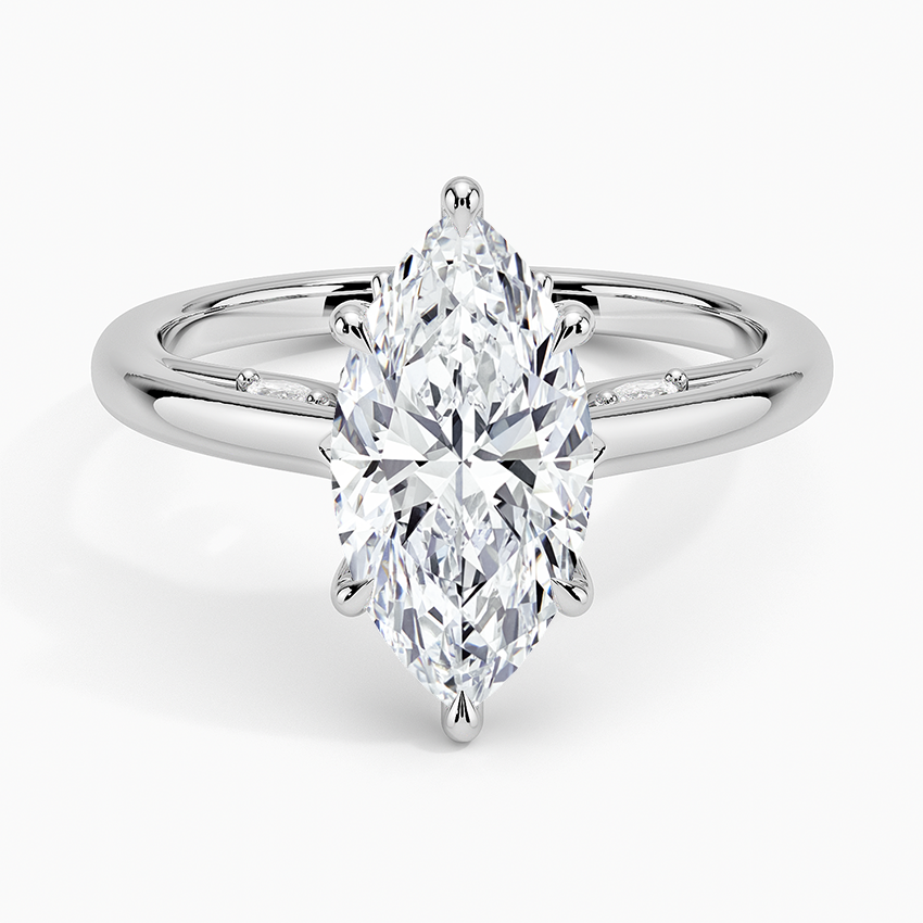 2.30 Marquise Kesim Hidden Halo Tasarım Tektaş Laboratuvar Pırlanta Yüzük - Dalara