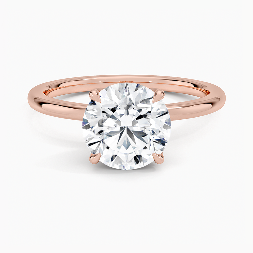 2.15 Karat Yuvarlak Kesim Hidden Halo Tasarım Tektaş Laboratuvar Pırlanta Yüzük - Oslo - Bold Diamonds