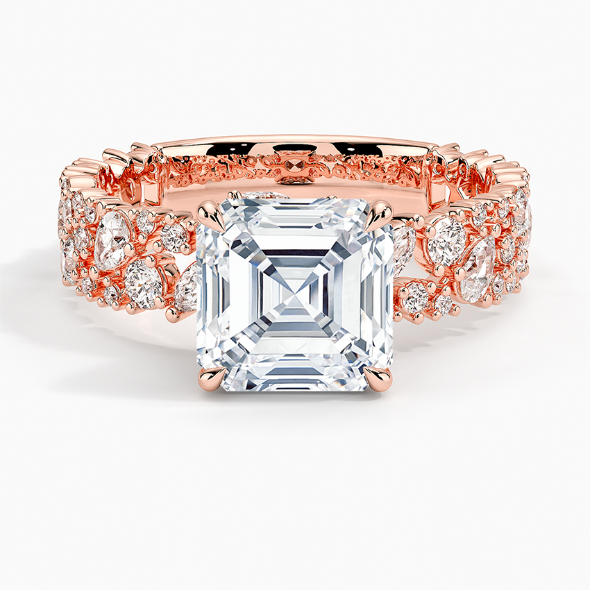 3.00 Karat Asscher Kesim Özel Tasarım Tektaş Laboratuvar Pırlanta Yüzük - Cannes