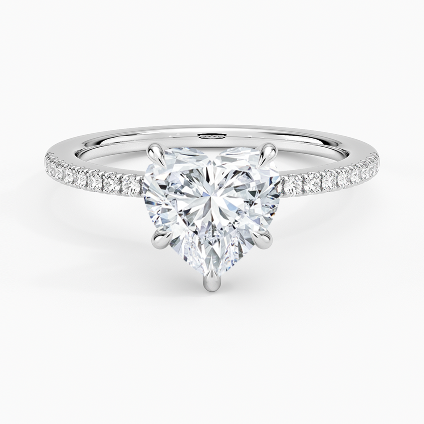2.25 Karat Kalp Kesim Hidden Halo Tasarım Tektaş Laboratuvar Pırlanta Yüzük - Filora - Bold Diamonds