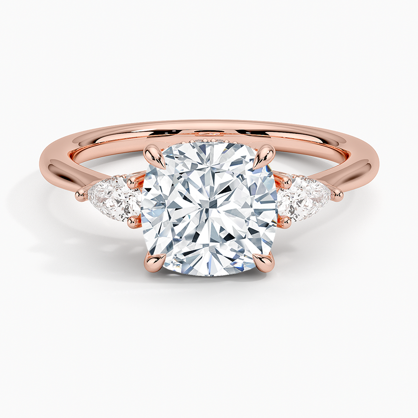 1.60 Carat Princess Halo Design Solitaire Lab Diamond Ring 18K - Florina