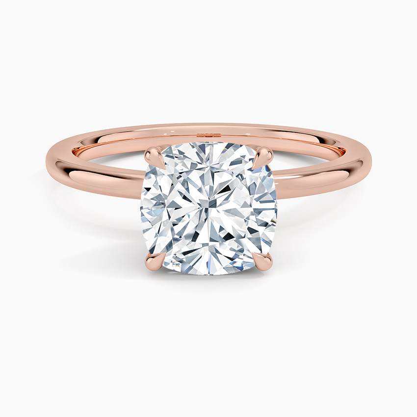 2.15 Karat Cushion Kesim Hidden Halo Tasarım Tektaş Laboratuvar Pırlanta Yüzük - Delora - Bold Diamonds