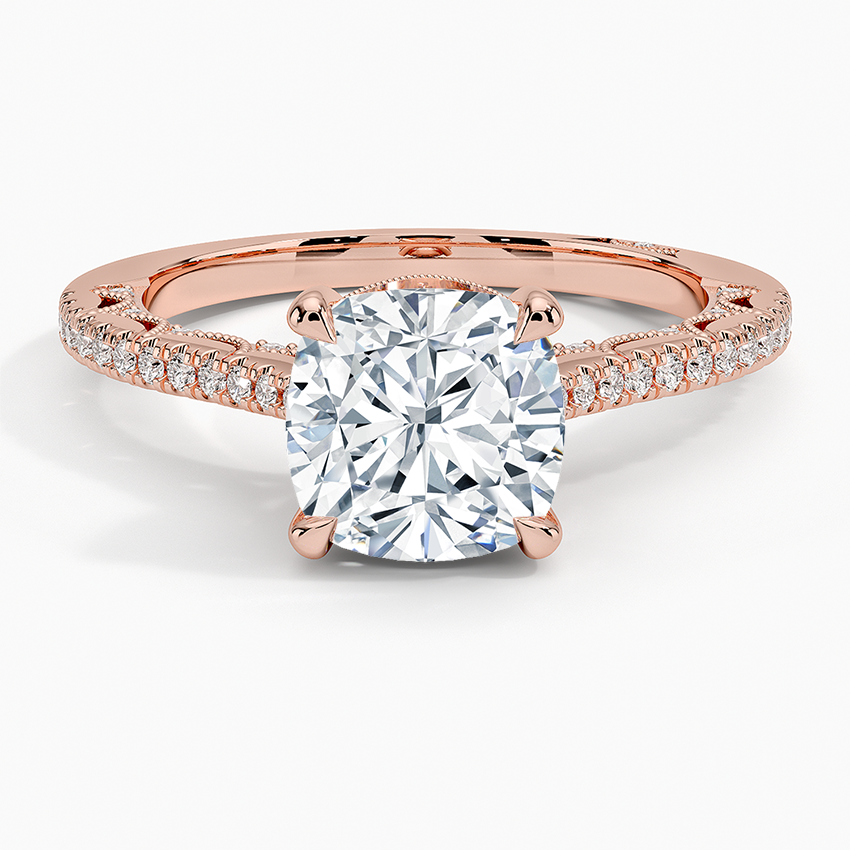 2.50 Karat Cushion Kesim Halo Tasarım Tektaş Laboratuvar Pırlanta Yüzük - Dijon