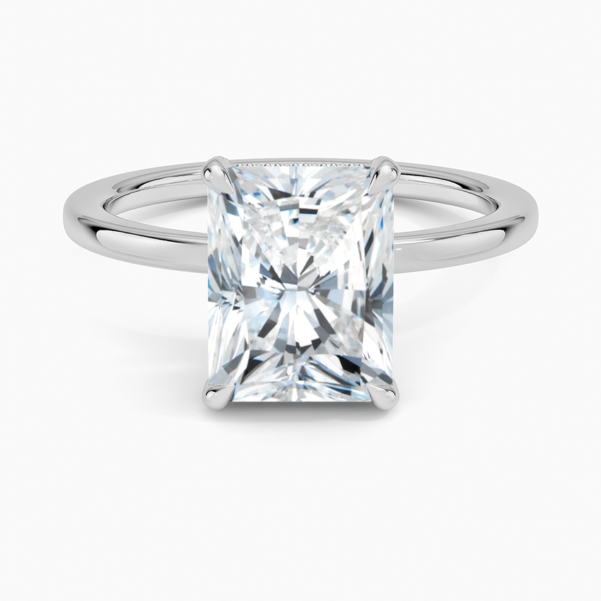 2.15 Karat Radiant Kesim Hidden Halo Tasarım Tektaş Laboratuvar Pırlanta Yüzük - Gilora - Bold Diamonds