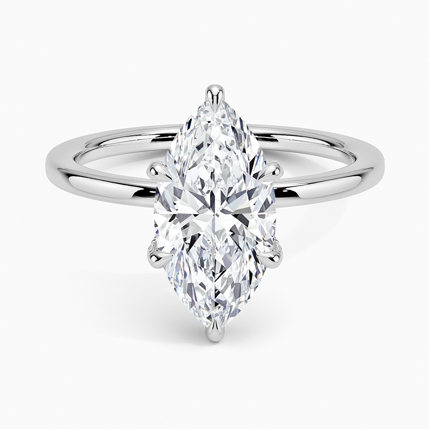 2.15 Karat Marquise Kesim Hidden Halo Tasarım Tektaş Laboratuvar Pırlanta Yüzük - Gilora - Bold Diamonds