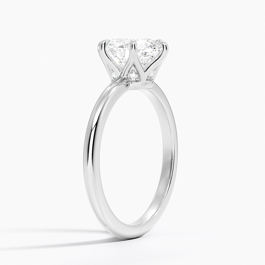 2.10 Karat Oval Kesim Hidden Halo Tasarım Tektaş Laboratuvar Pırlanta Yüzük - Bern