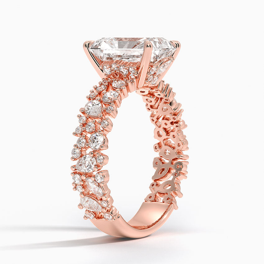 3.00 Radiant Kesim Özel Tasarım Tektaş Laboratuvar Pırlanta Yüzük - Aylora