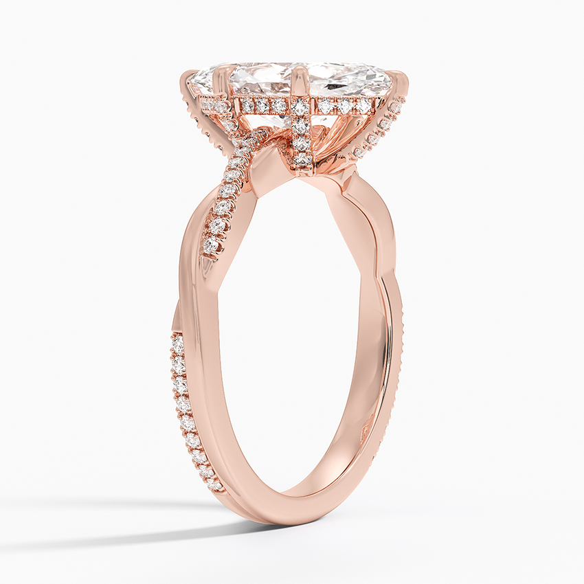 2.25 Karat Marquise Kesim Hidden Halo Tasarım Tektaş Laboratuvar Pırlanta Yüzük - Riga
