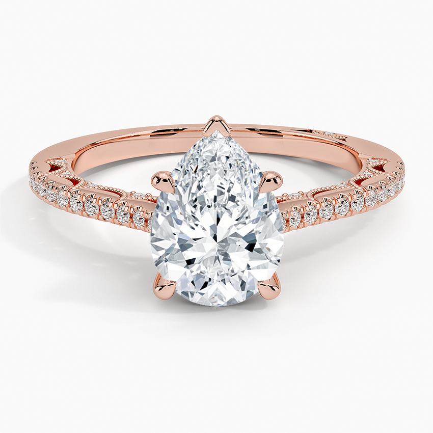 2.50 Damla Kesim Halo Tasarım Tektaş Laboratuvar Pırlanta Yüzük - Nilara