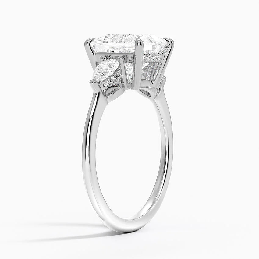 2.50 Prenses Kesim Hidden Halo Tasarım Tektaş Laboratuvar Pırlanta Yüzük - Nilora