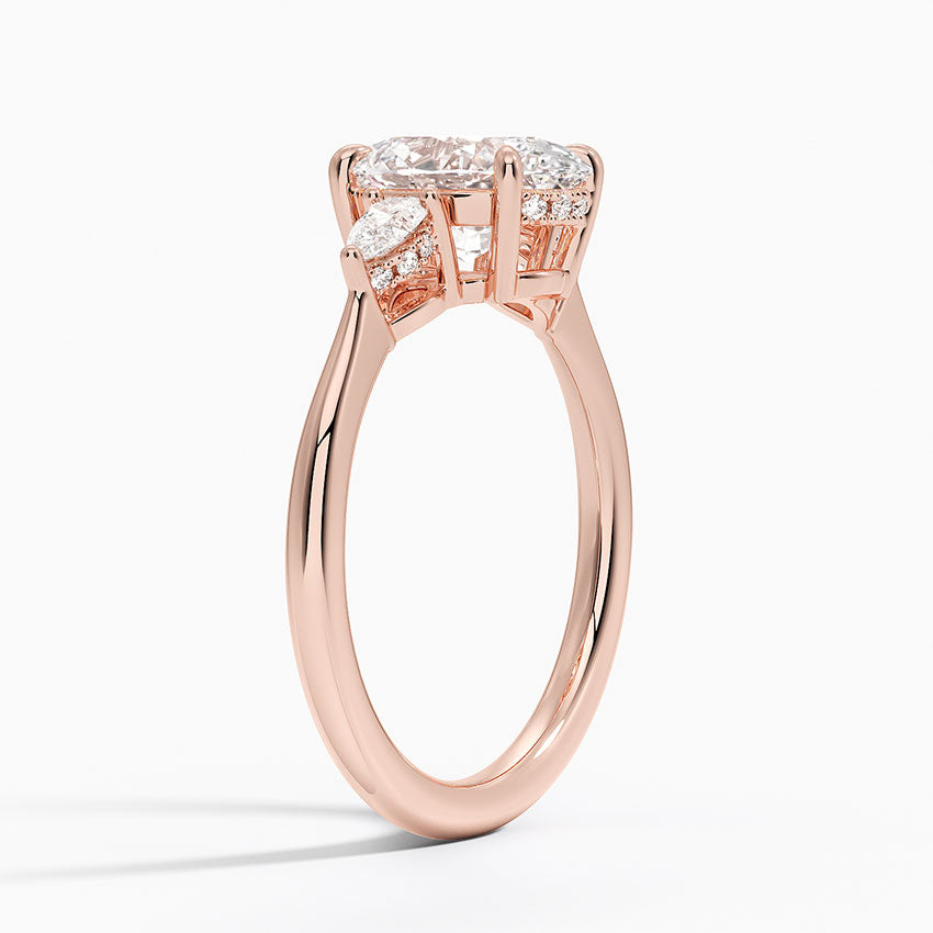 1.60 Carat Princess Halo Design Solitaire Lab Diamond Ring 18K - Florina