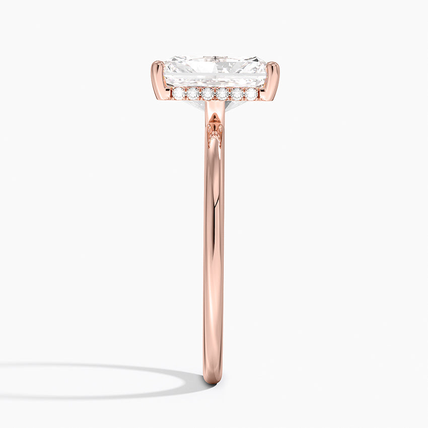2.10 Karat Radiant Kesim Hidden Halo Tasarım Tektaş Laboratuvar Pırlanta Yüzük - Lucerne