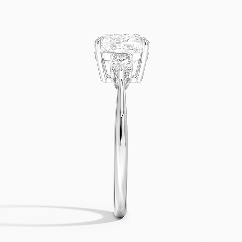 1.60 Carat Princess Halo Design Solitaire Lab Diamond Ring 18K - Florina