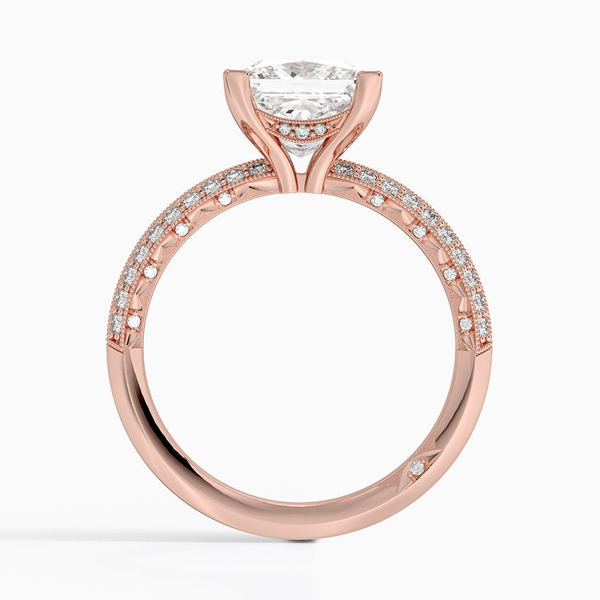 2.50 Prenses Kesim Yarım Tur Tasarım Tektaş Laboratuvar Pırlanta Yüzük - Selara