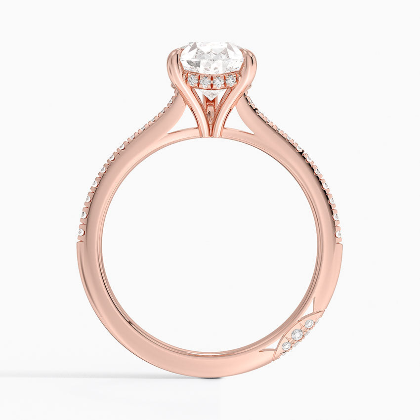 1.60 Carat Princess Halo Design Solitaire Lab Diamond Ring 18K - Florina