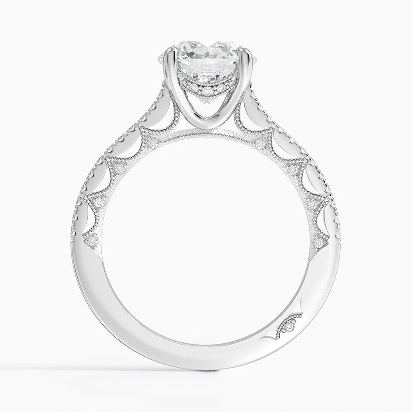 1.60 Carat Princess Halo Design Solitaire Lab Diamond Ring 18K - Florina