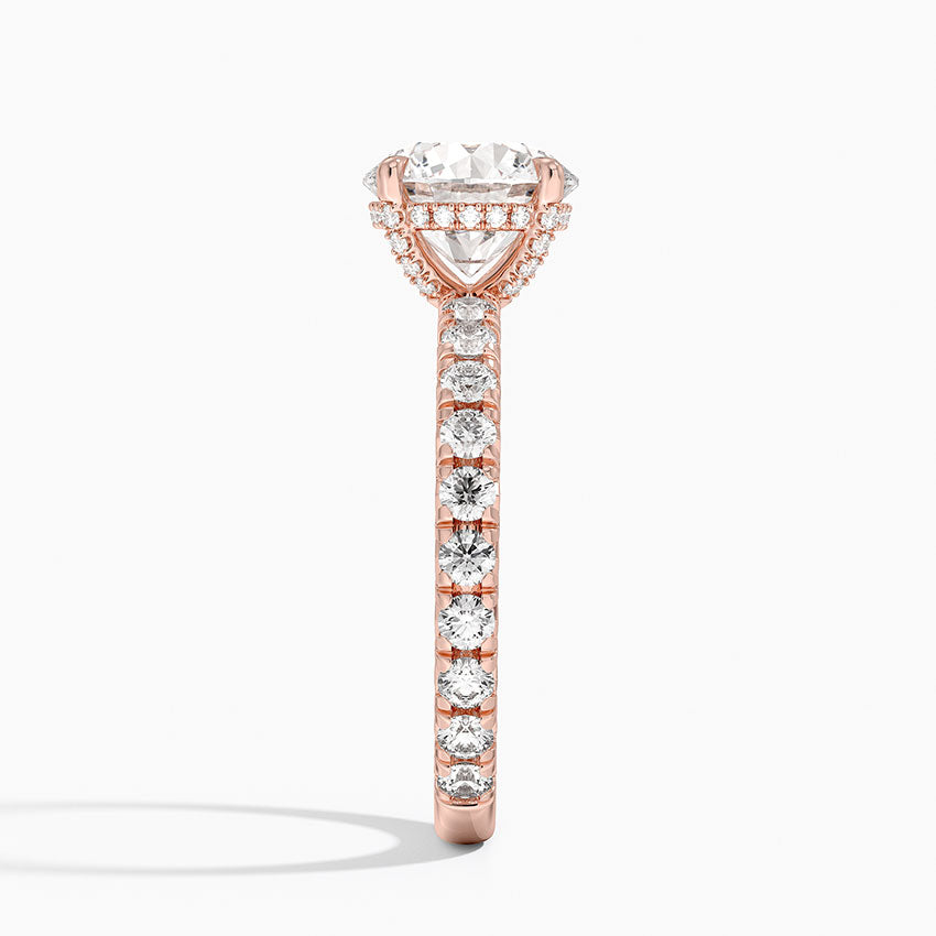 2.75 Karat Hidden Halo Tasarım Tektaş Laboratuvar Pırlanta Yüzük 18K - Selora - Bold Diamonds