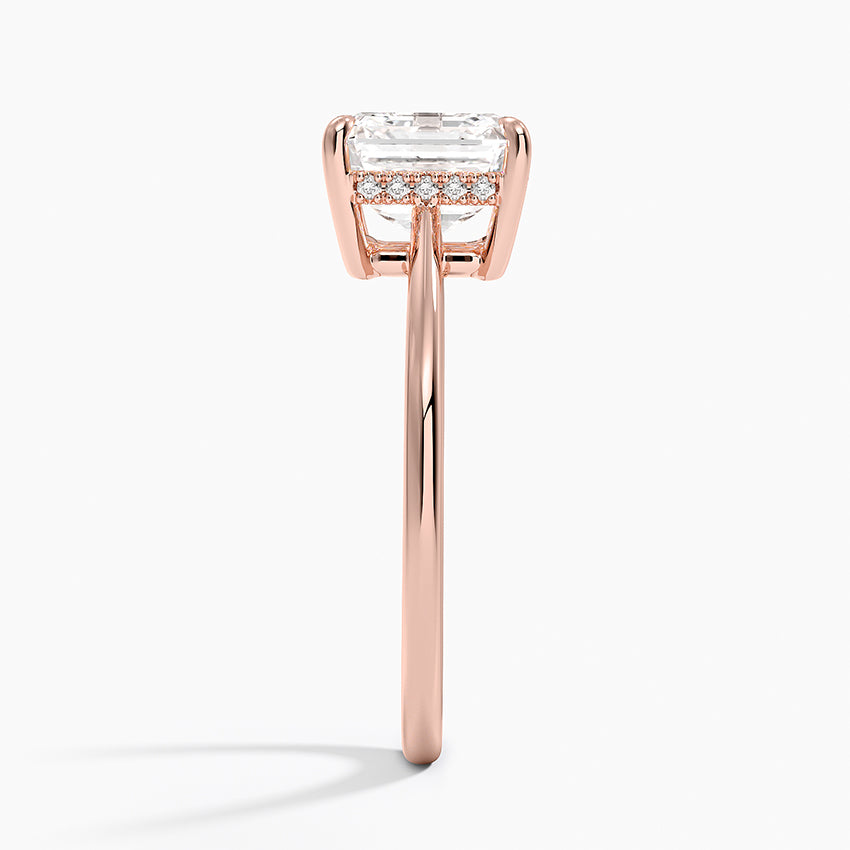 2.10 Karat Asscher Kesim Hidden Halo Tasarım Tektaş Laboratuvar Pırlanta Yüzük - Monaco