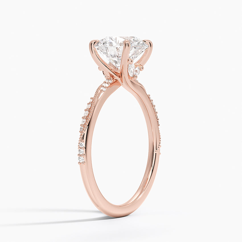 2.25 Karat Hidden Halo Tasarım Tektaş Laboratuvar Pırlanta Yüzük 18K - Melora - Bold Diamonds