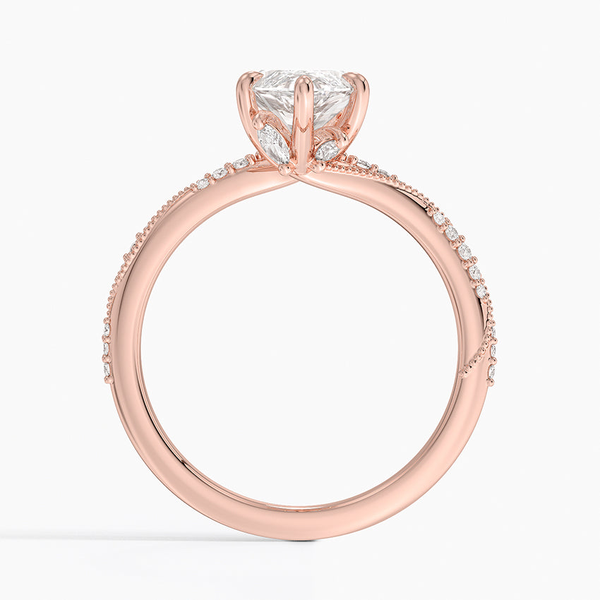 2.25 Karat Marquise Kesim Hidden Halo Tasarım Tektaş Laboratuvar Pırlanta Yüzük 18K - Melora - Bold Diamonds