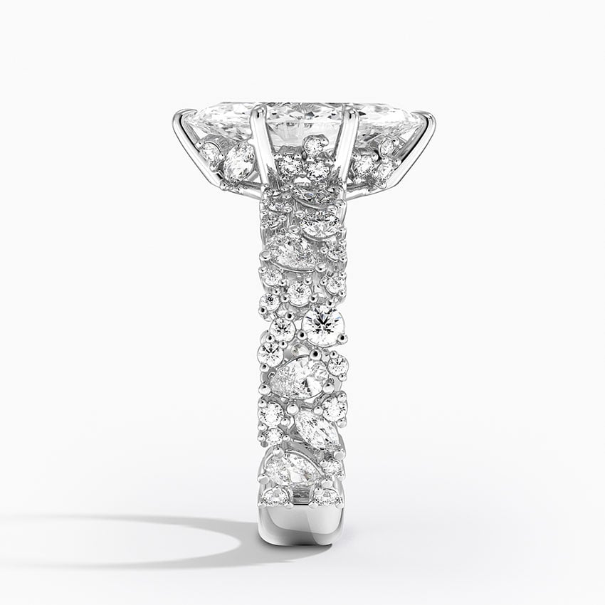 3.00 Marquise Kesim Özel Tasarım Tektaş Laboratuvar Pırlanta Yüzük - Aylora