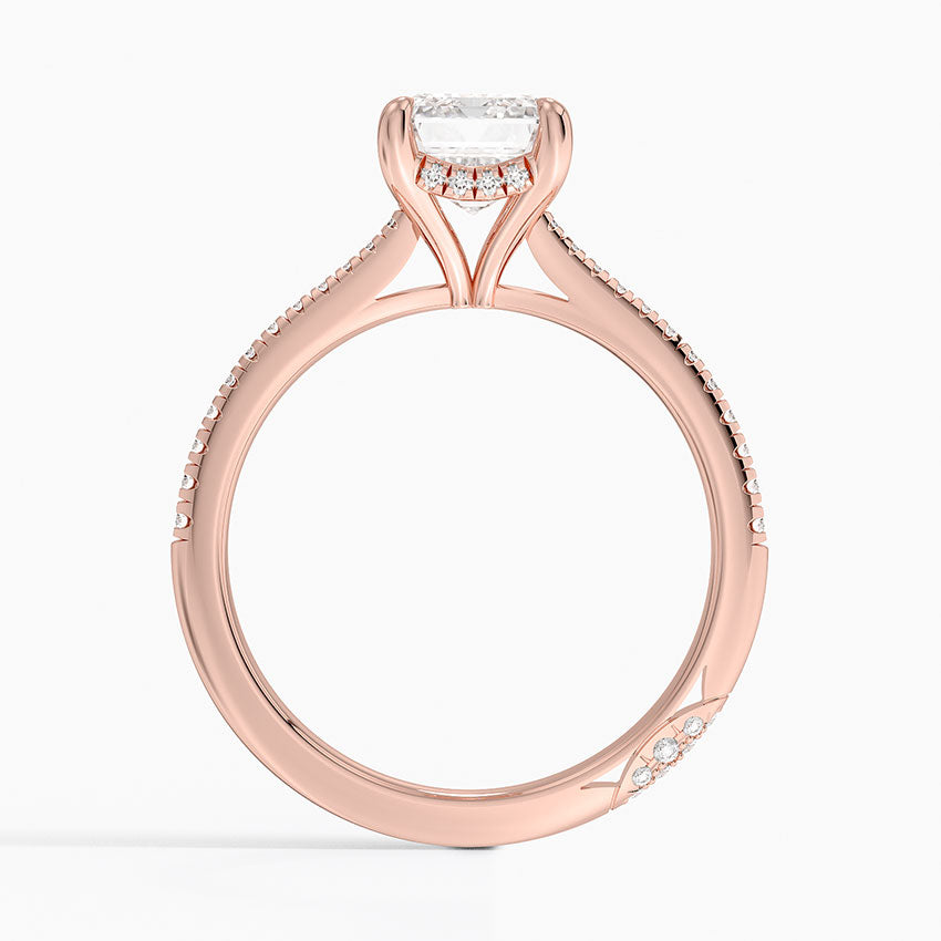 2.25 Karat Emerald Hidden Halo Tasarım Tektaş Laboratuvar Pırlanta Yüzük - Torino