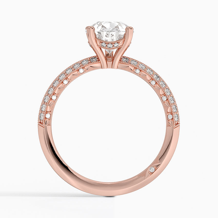 2.50 Damla Kesim Yarım Tur Tasarım Tektaş Laboratuvar Pırlanta Yüzük - Selara