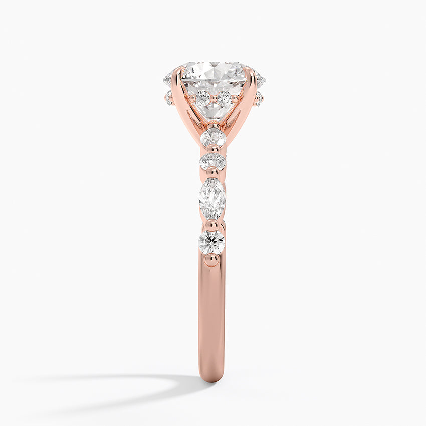 2.50 Karat Yuvarlak Kesim Yuvarlak Kesim Hidden Halo Tasarım Tektaş Laboratuvar Pırlanta Yüzük - Tokyo - Bold Diamonds
