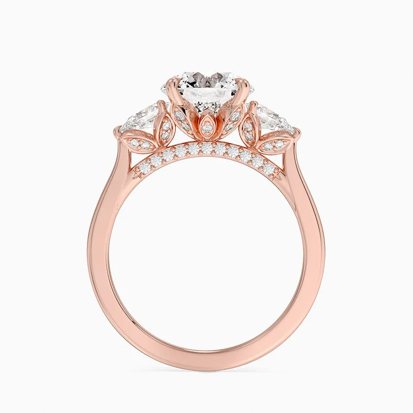 1.60 Carat Princess Halo Design Solitaire Lab Diamond Ring 18K - Florina