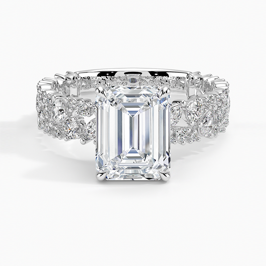 3.00 Karat Emerald Kesim Özel Tasarım Tektaş Laboratuvar Pırlanta Yüzük - Cannes