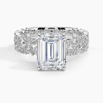 3.00 Karat Emerald Kesim Özel Tasarım Tektaş Laboratuvar Pırlanta Yüzük - Cannes