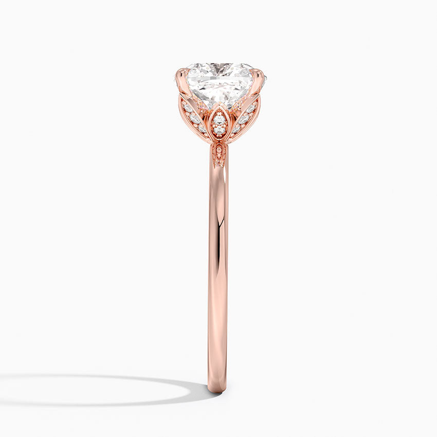 1.60 Carat Princess Halo Design Solitaire Lab Diamond Ring 18K - Florina