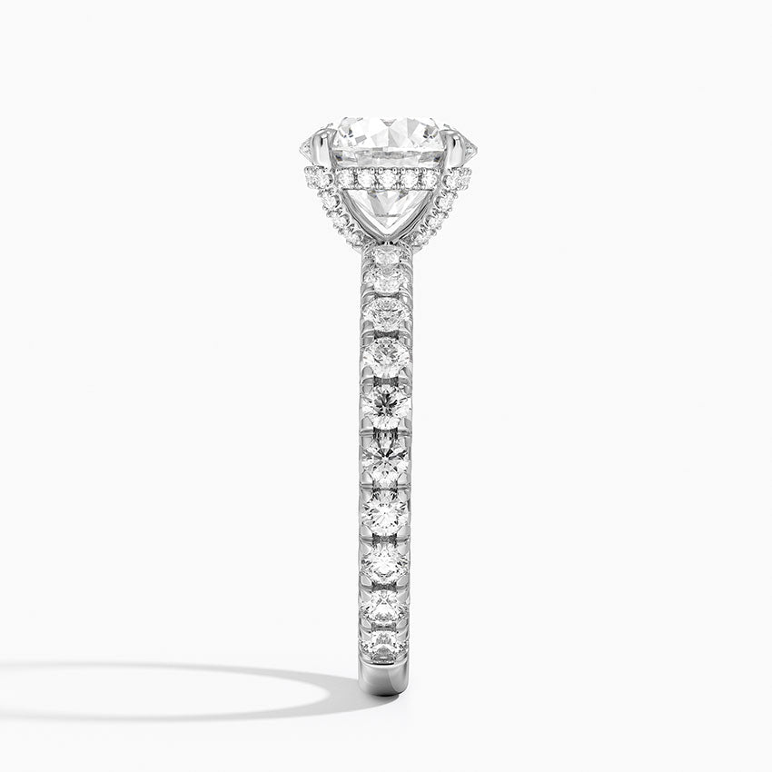 1.60 Carat Princess Halo Design Solitaire Lab Diamond Ring 18K - Florina