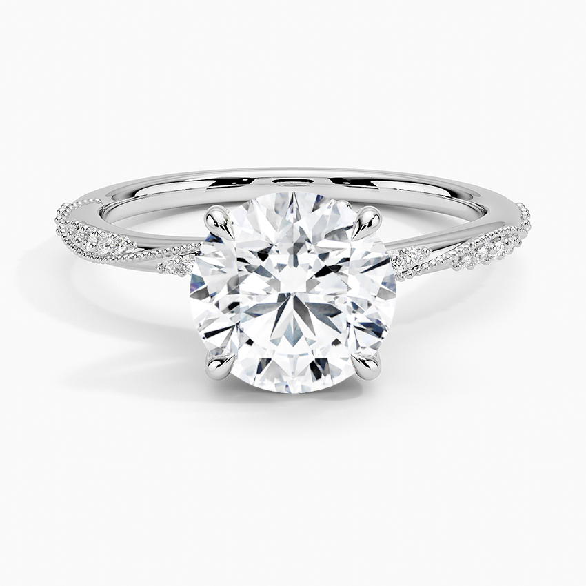 2.25 Karat Hidden Halo Tasarım Tektaş Laboratuvar Pırlanta Yüzük 18K - Melora - Bold Diamonds