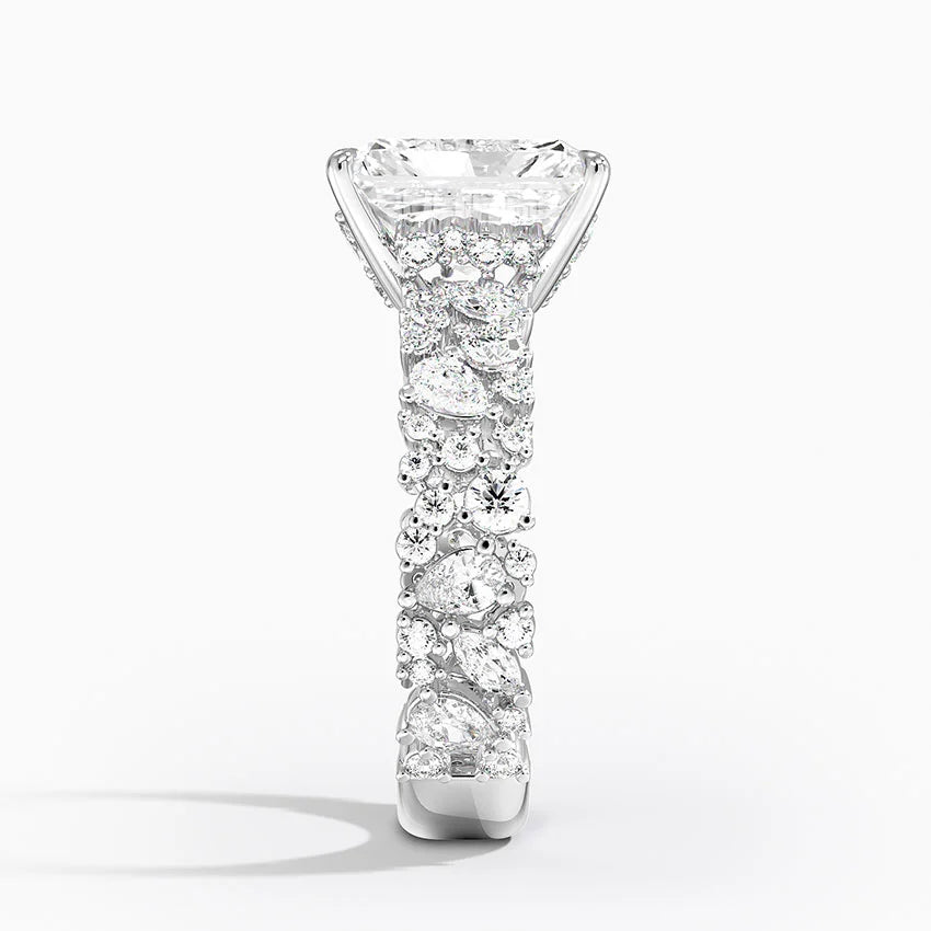 3.00 Karat Radiant Kesim Özel Tasarım Tektaş Laboratuvar Pırlanta Yüzük - Cannes