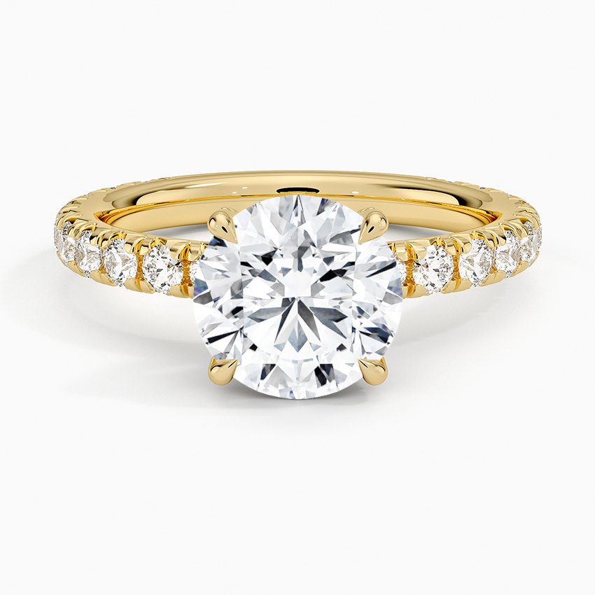 2.75 Karat Hidden Halo Tasarım Tektaş Laboratuvar Pırlanta Yüzük 18K - Selora - Bold Diamonds
