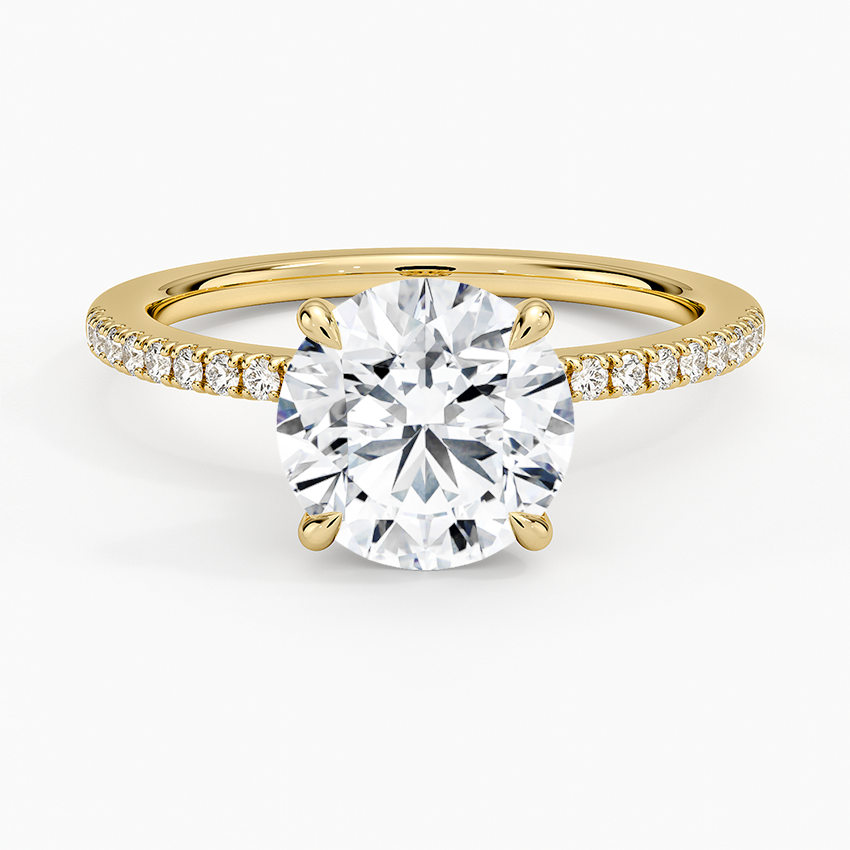 1.60 Carat Princess Halo Design Solitaire Lab Diamond Ring 18K - Florina