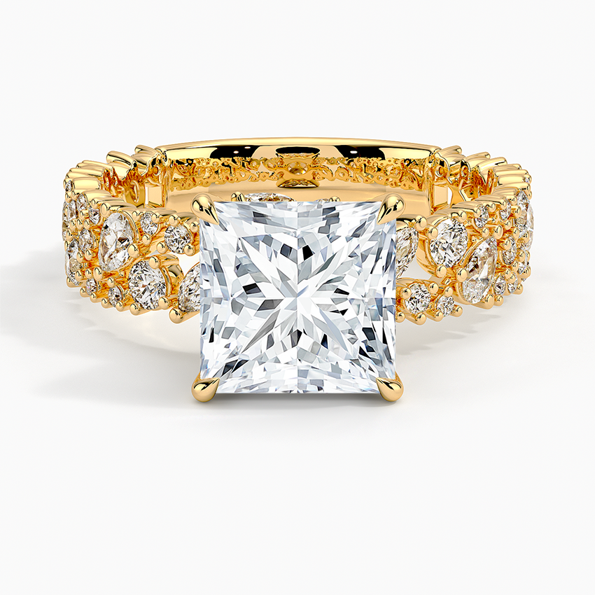 3.00 Prenses Kesim Özel Tasarım Tektaş Laboratuvar Pırlanta Yüzük - Aylora