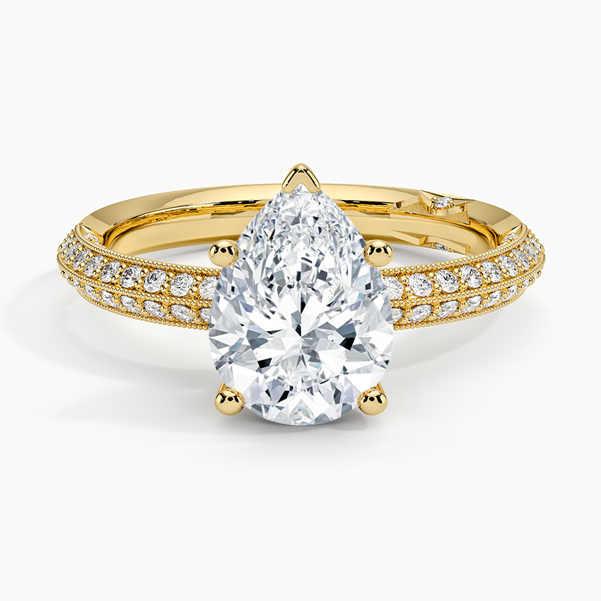 2.50 Damla Kesim Yarım Tur Tasarım Tektaş Laboratuvar Pırlanta Yüzük - Selara