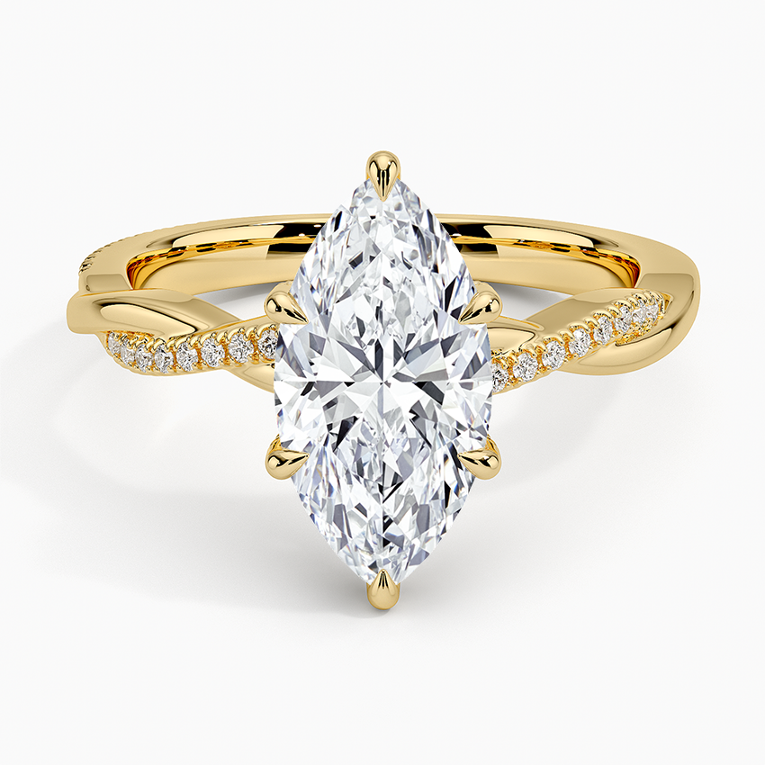 2.25 Karat Marquise Kesim Hidden Halo Tasarım Tektaş Laboratuvar Pırlanta Yüzük - Riga