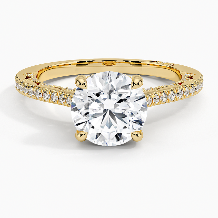 1.60 Carat Princess Halo Design Solitaire Lab Diamond Ring 18K - Florina