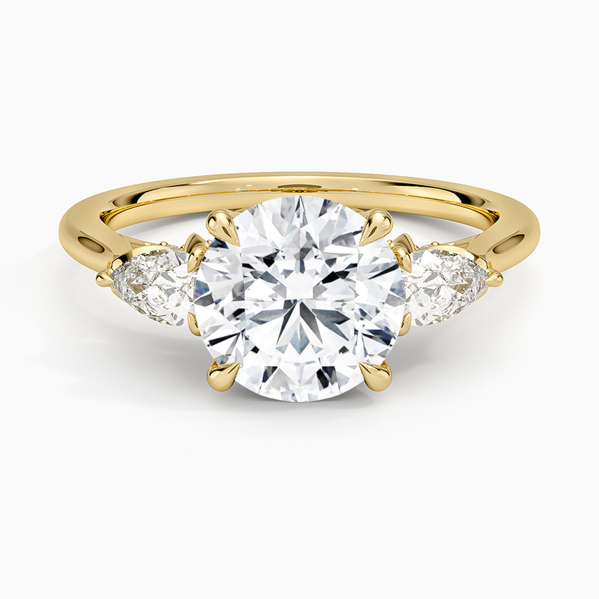 1.60 Carat Princess Halo Design Solitaire Lab Diamond Ring 18K - Florina