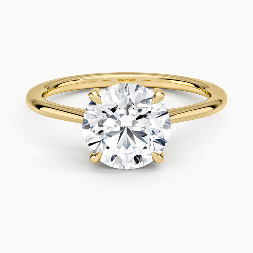 2.10 Karat Yuvarlak Kesim Hidden Halo Tasarım Tektaş Laboratuvar Pırlanta Yüzük - Monaco - Bold Diamonds