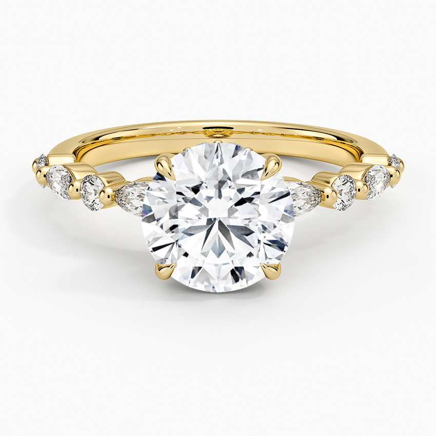 1.60 Carat Princess Halo Design Solitaire Lab Diamond Ring 18K - Florina