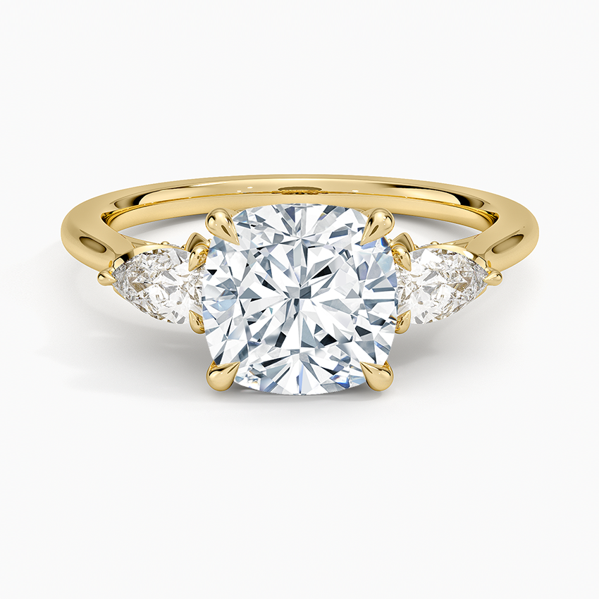 1.60 Carat Princess Halo Design Solitaire Lab Diamond Ring 18K - Florina