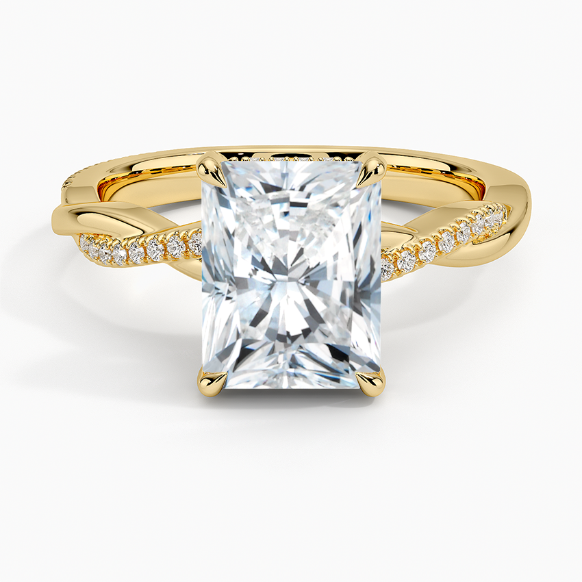 1.60 Carat Princess Halo Design Solitaire Lab Diamond Ring 18K - Florina