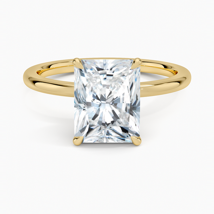 1.60 Carat Princess Halo Design Solitaire Lab Diamond Ring 18K - Florina