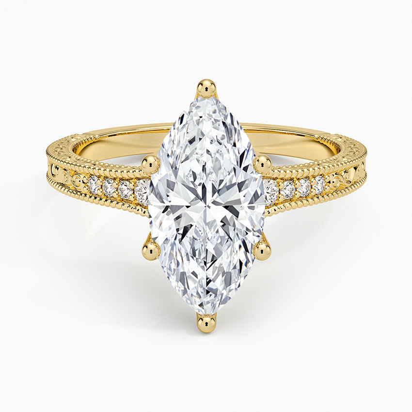 2.15 Karat Marquise Kesim Hidden Halo Tasarım Tektaş Laboratuvar Pırlanta Yüzük - Venice