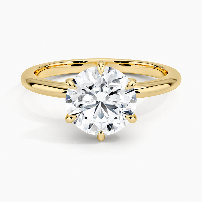 1.60 Carat Princess Halo Design Solitaire Lab Diamond Ring 18K - Florina